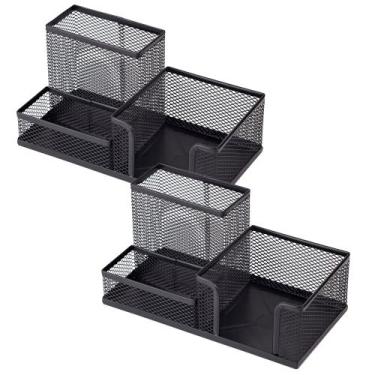 Imagem de Kit 2 Organizador De Mesa Aramado Porta Canetas Lápis Papel - Mori