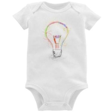 Imagem de Body Bebê Creative Bulb - Foca na Moda, Branco, GG