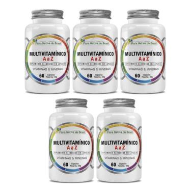 Imagem de Kit 5x Suplemento Multivitamínico AZ Caps 60 cápsulas Flora Nativa