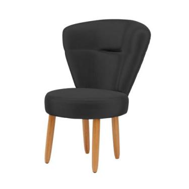 Imagem de Cadeira Para Estúdio de Beleza Cozinha Recepção Tecido Veludo Confortá