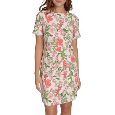 Imagem de Tommy Hilfiger Vestido feminino trapézio evasê, Sherbet Multi, 38