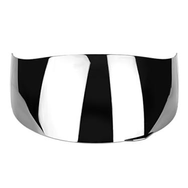 Imagem de Viseira de lente de capacete grcfumo, viseira de lente de face completa, vento de motocicleta, lente de máscara facial de segurança premium viseira para agv k1 k3 sv k5 (Silver Plated)