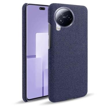Imagem de Capa para Xiaomi civi 3,Capa desenhada em lona,Case Protetora Ultrafina com Empunhadura Macia,Design em Tecido Antichoque e Antiarranhões-Blue