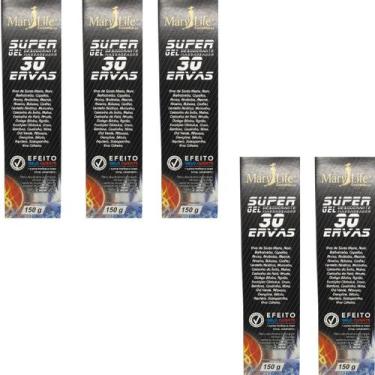 Imagem de Super Gel Desodorante Massageador Mary Life 30 Ervas Bisnaga 150g Kit 