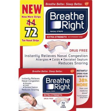 Imagem de Breathe Right Dilatador Nasal Extra Em Tiras - 72 Unidades