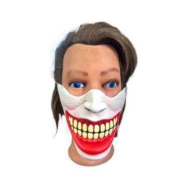 Imagem de Fantasia meia Máscara de látex Sorrisão Boca exagerada festa
