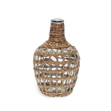 Imagem de Vaso em vidro E fibra natural 26CM mart