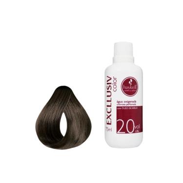 Imagem de Kit Coloração Haskell Excllusiv 5.0 + Água Oxig Haskell 20Vol