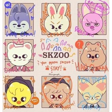 Imagem de Bolsa Eco Bag Stray Kids Skz-Skzoo Personagens Fofos - Tote Bag Unissex Adolescente Estampado 35 cm x 3 cm (5)