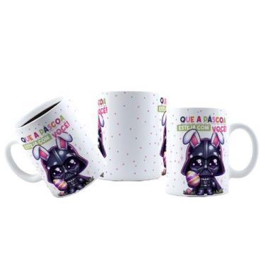 Imagem de Caneca 325ml Darth Vader que a páscoa esteja com você - LARANJA E MIMO