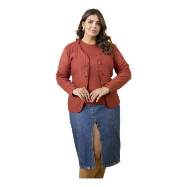 Imagem de Tween-set Tricot Premium Plus Size 2 Peças Botão Lindo Frio-Feminino