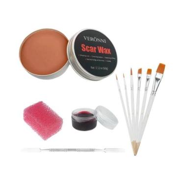 Imagem de Kit de Maquiagem SFX de 12 Cores para Halloween - Pintura Corporal, Fa