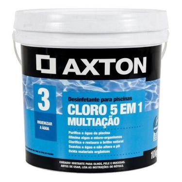Imagem de Cloro Multiacao 10 Kg Para Piscina Granulado 5 Em 1 Axton