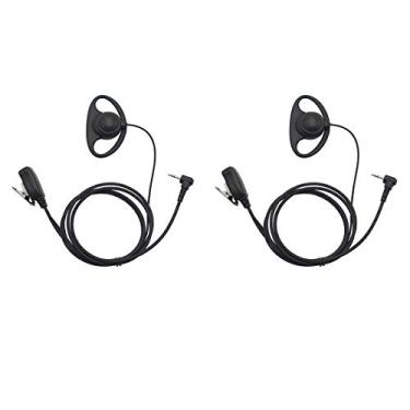 Imagem de Fone de ouvido Karier em formato de D para fones de ouvido Walkie Talkie de 2,5 mm Motorola Talkabout Cobra de rádio bidirecional (2 unidades)