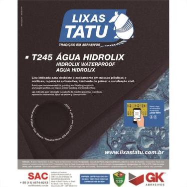 Imagem de Lixa Dagua Tatu 240 Hidrolix T24502400050 - Kit C/50