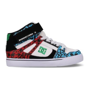 Imagem de DC Shoes Tênis de skate unissex infantil Pure Hi Top Ev, Azul/vermelho/branco., 20