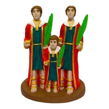 Imagem de Escultura Cosme e Damiao colorido com Doum 7,5 cm - Lua Mística - 100%