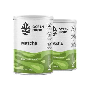 Imagem de Kit 2 Matchá Chá Verde Ocean Drop Vegano 125g