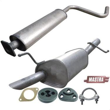 Imagem de Kit Escapamento Abafador + Traseiro Palio 1.8 8v 2003 A 2006 - ScapJá