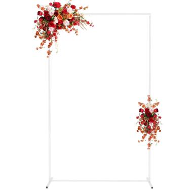Imagem de Asee'm Suporte De Arco Casamento Branco 6,6 Pés X 4 Pés, Estrutura Retangular Metal Quadrado Para Cerimônia, Festa, Aniversário, Chá Bebê, Decoração Balão