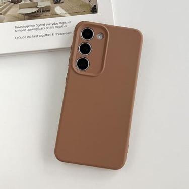 Imagem de Capa de silicone líquido macio de qualidade para Samsung Galaxy S24 S23 Plus S22 Ultra Lente protetora capa colorida, M, para Samsung S24Ultra