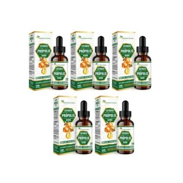 Imagem de Kit 5x Extrato de Própolis Verde 30ml Flora Nativa do Brasil