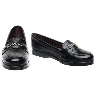 Imagem de Sapato Coyote Feminino Casual e Colegial- Couro Legítimo- Com Fivela (Preto, BR, Adulto, Numérico, M, 41)