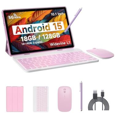 Imagem de IWEGGO CP20MAX Tablet Android 13 2024 10 Polegadas 2 em 1, 8GB RAM + 128GB ROM/1TB Expansível, Rosa Claro
