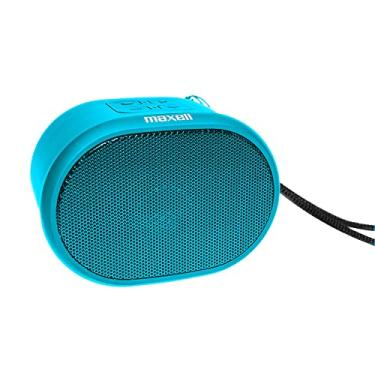 Imagem de Maxell Bass 13 fala sem fio – 6 horas de reprodução, baixo pesado 3W, Bluetooth, resistente à água IPX-2, acabamento emborrachado, rádio FM, cabo micro carregamento (azul)