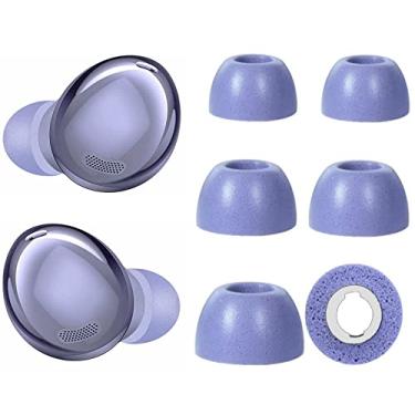 Imagem de BLLQ Pontas auriculares de espuma viscoelástica compatíveis com pontas de espuma Galaxy Buds 2 Pro, P/M/G, 3 pares violeta (ponta de espuma Galaxy Buds 2 Pro Violet)