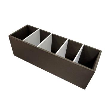 Imagem de Porta Controle Remoto 100% Mdf Marrom Café/branco