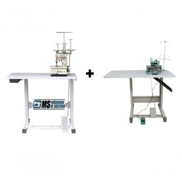 Imagem de Galoneira 3 Agulha + Overlock Semi Industriais + Bancadas 220v
