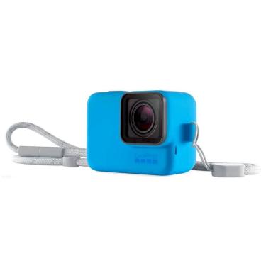 Imagem de Capa Silicone Sleeve + Cordão Lanyard Original para GoPro 5/6/7 Cor Azul