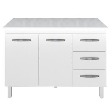 Imagem de Balcão Com Tampo Bianca 120 Cm Branco Moblis