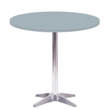 Imagem de Mesa Delta Em Alumínio 75 Cm (alt) Base Em X Tampo Mdp Redondo 80 Cm (larg) X 2,50 Cm (alt) Cinza