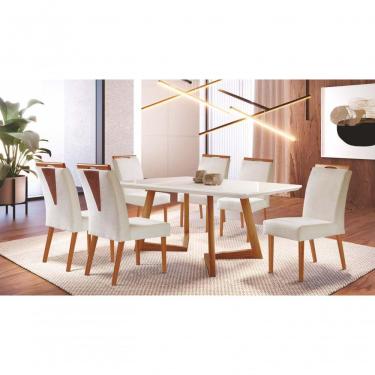 Imagem de Conjunto De Jantar 6 Lugares Maciça Viena 1,80 Sala Nobre