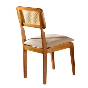 Imagem de Cadeira Madeira Maciça Palinha Ratam Trento - Sala Nobre