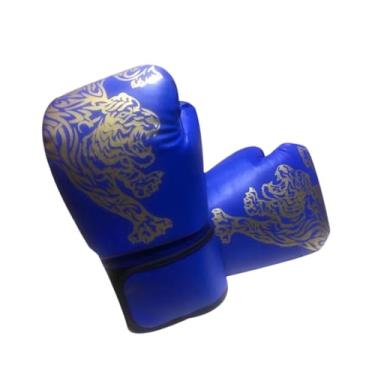Imagem de menolana Luvas de boxe Luvas de soco multifuncionais resistentes e confortáveis ​​Meio dedo para treinamento de saco de pancadas Fitness Kickboxing, Adultos Azuis