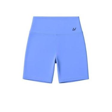 Imagem de Short Fitness Movement Levo Blue, Poliamida, Zero Transparência Frente sem Costura-Feminino