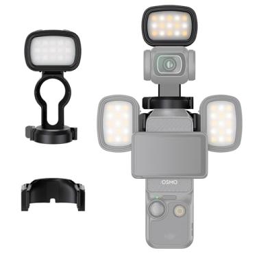 Imagem de JJC Mini luz LED magnética para DJI Osmo Pocket 3 Creator Combo 3, 3000K/4500K/6500K, CRI 95+, brilho ajustável, acessórios Pocket3 Vlog recarregável iluminação selfie