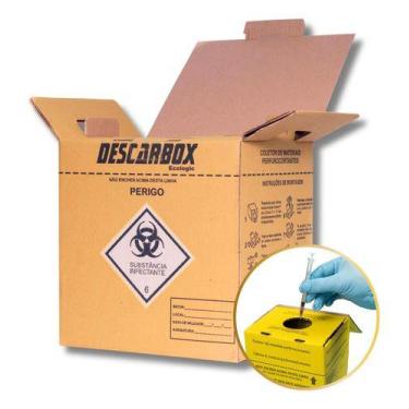 Imagem de Caixa Perfuro Cortante 20 Litros Descarbox Para Descarte 1un