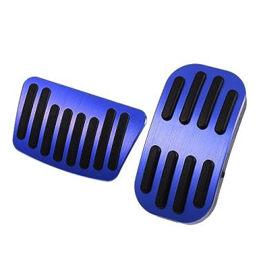 Imagem de X AUTOHAUX 2 peças Pedal de freio Pedal de gás Capa antiderrapante Apoio de pé para Toyota Corolla 2019-2021 para Toyota C-HR 2016-2018 Acessórios para pedais de carro azul