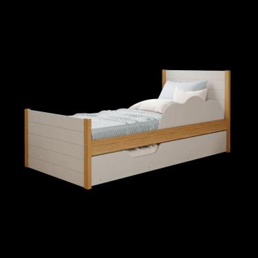 Imagem de Cama Solteiro Bibox Dorabelly Elza com cama auxiliar MDF