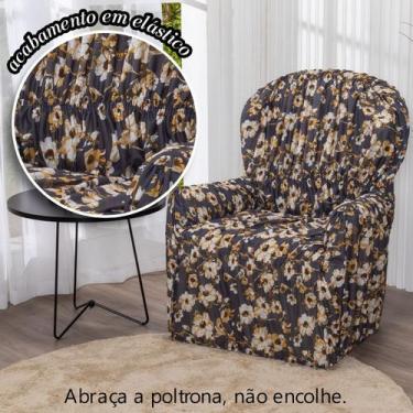 Imagem de Capa de Poltrona do Papai 1 lugar Malha Gel Elasticada Estampada - Len