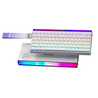 Imagem de Aula Hero 84 HE - Teclado mecânico para jogos 75%, teclado com interruptores magnéticos de efeito Hall, taxa de sondagem de 8000 Hz, caixa de luz neon RGB, teclas PBT impressas laterais de troca a