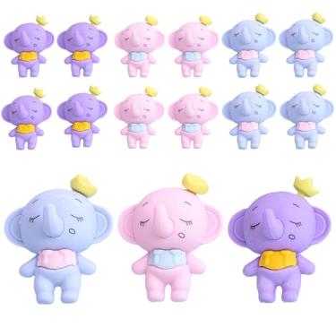 Imagem de Topflier 30 borrachas de animais para lembrancinhas de festa infantil, enchimentos de meias infantis, prêmios de sala de aula, presente de Natal para o dia das crianças (elefante)