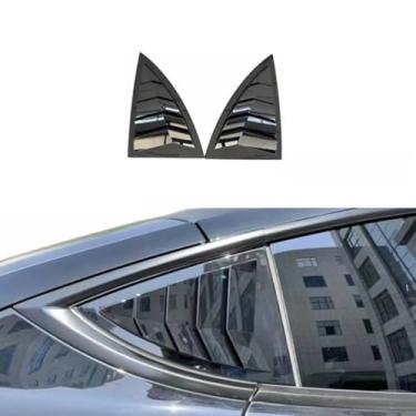 Imagem de Capa de persiana traseira para janela traseira do carro modelo Y 2019-2023 Kit de corpo de janela de painel traseiro (preto brilhante)