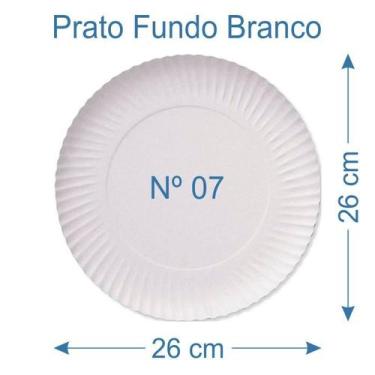 Imagem de 50 Prato de Bolo Salgado Fundo Branco Nº7 - AAZ