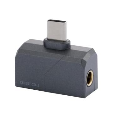 Imagem de QOA Celest Mini portátil IEM DAC, amplificador de monitor intra-auricular, USB C para saída de 3,5/4,4 mm, alta resolução 32 bits/384 kHz, amplificador de fone de ouvido HiFi para telefone/PC (cinza