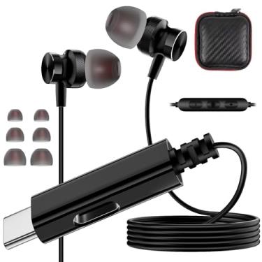 Imagem de Fones de ouvido com fio com porta de carregamento USB-C tipo C, fones de ouvido com controle remoto, música, chamadas telefônicas, microfone, fones de ouvido com fio para iPad, iPhone 16, 15, 16e,